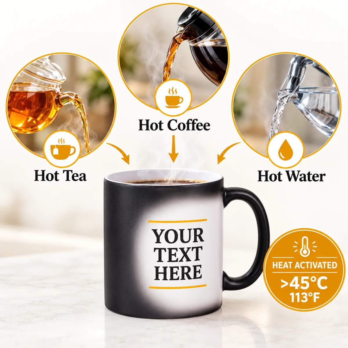 Magic Color Changing Thermochromic Mug - view 3